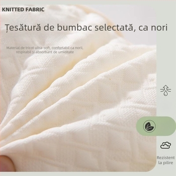 Perne de dormit pentru copii, cu suport pentru gât, dreptunghiulară, umplutură fibre poliester, husă din țesătură sintetică