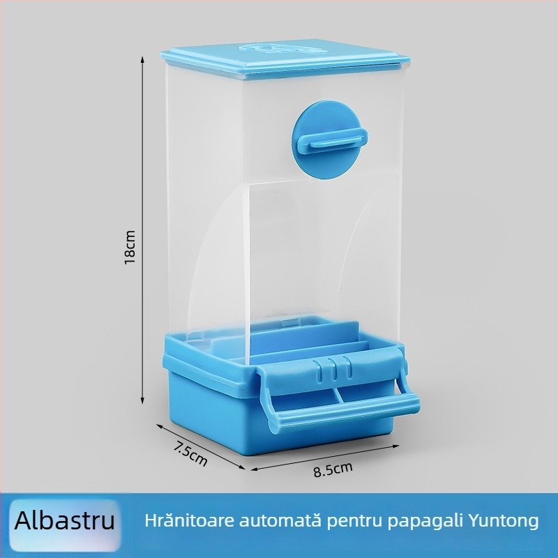 Cutie automată de hrănire pentru papagali cu sistem anti-vărsare, suspendată, din plastic, origine Zhejiang, 80 buc., pentru acvariu