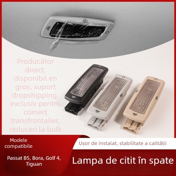 Lumină de lectură pentru plafonul din spate – Sokamai, plastic, nr. piesei 3B0947291, compatibilă cu Tiguan, Passat, Sharan, Golf 4, Bora