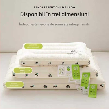Perne Panda pentru gât - dreptunghiulară, umplutură 100% fibră poliester, țesătură tricotată, pentru o singură persoană, adulți, greutate 0.55–1.0 kg.