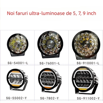 Faro LED montat pe plafon pentru off-road, modificare a barei frontale, compatibil Wrangler, Raptor, FJ Cruiser, Tank 300, faruri cu fascicul înalt, 579 inch