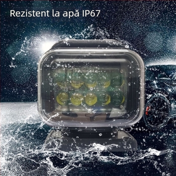 Lumină LED pentru plafonul mașinii, lampă cu telecomandă, 100W, 10000 lm, 9-32V, carcasă din aliaj de aluminiu