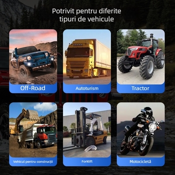 Lumină de lucru LED pentru autovehicule, două rânduri de fascicule, LED cu trei lentile și cupă reflector, Model H33, 73W, 9–24V DC, 6000K, 6000 lm, aliaj de aluminiu