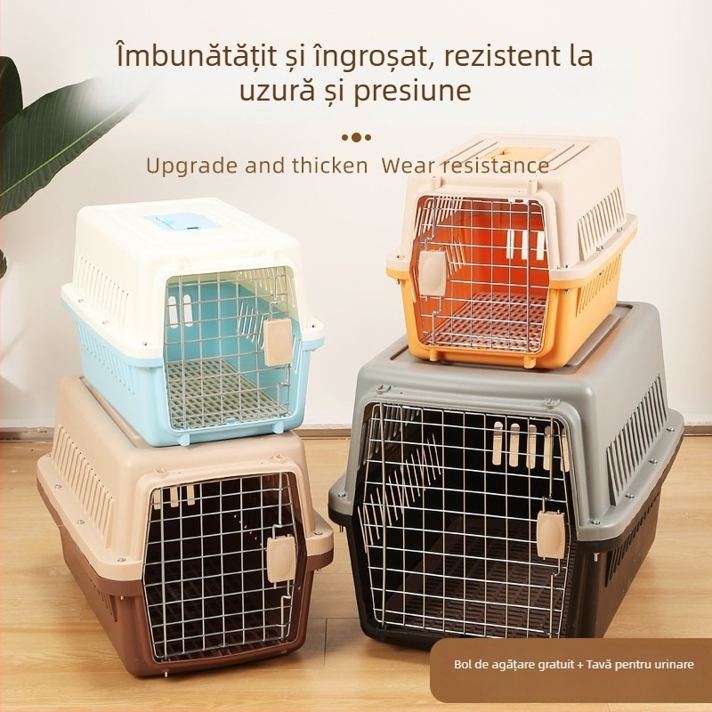 Cușcă de transport pentru animale de companie din plastic, husă aeriană îngroșată, capacitate 1, model 1