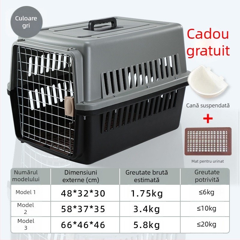 Cușcă de transport pentru animale de companie din plastic, husă aeriană îngroșată, capacitate 1, model 1