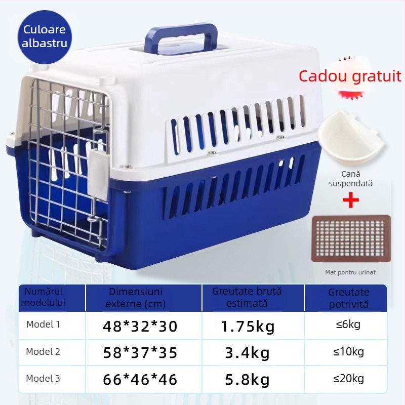 Cușcă de transport pentru animale de companie din plastic, husă aeriană îngroșată, capacitate 1, model 1