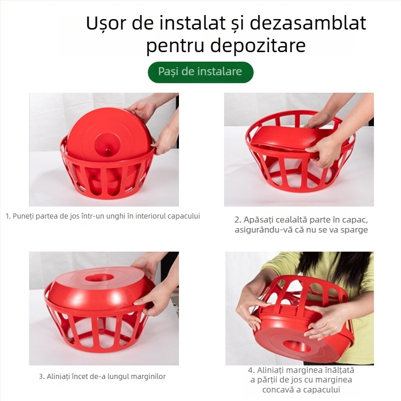 Hrănitoare pentru găini, anti-răsturnare, formă circulară, pentru uz casnic, design nou