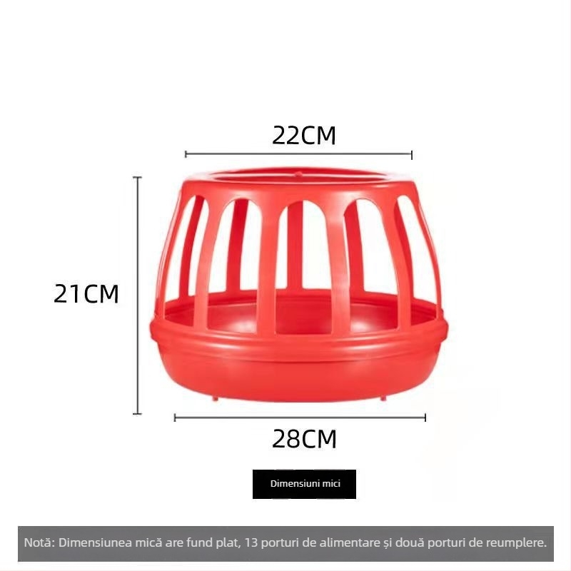 Hrănitoare pentru găini, anti-răsturnare, formă circulară, pentru uz casnic, design nou