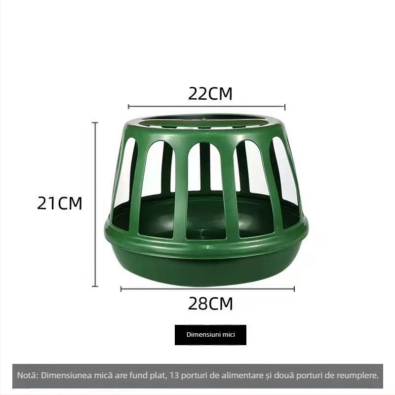 Hrănitoare pentru găini, anti-răsturnare, formă circulară, pentru uz casnic, design nou