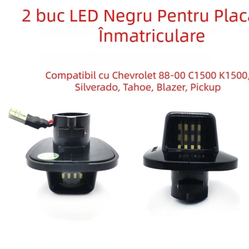 Polarlander Lumină LED pentru plăcuța de înmatriculare, 12V ABS, pentru Chevrolet C1500/K1500 Silverado Tahoe Pickup