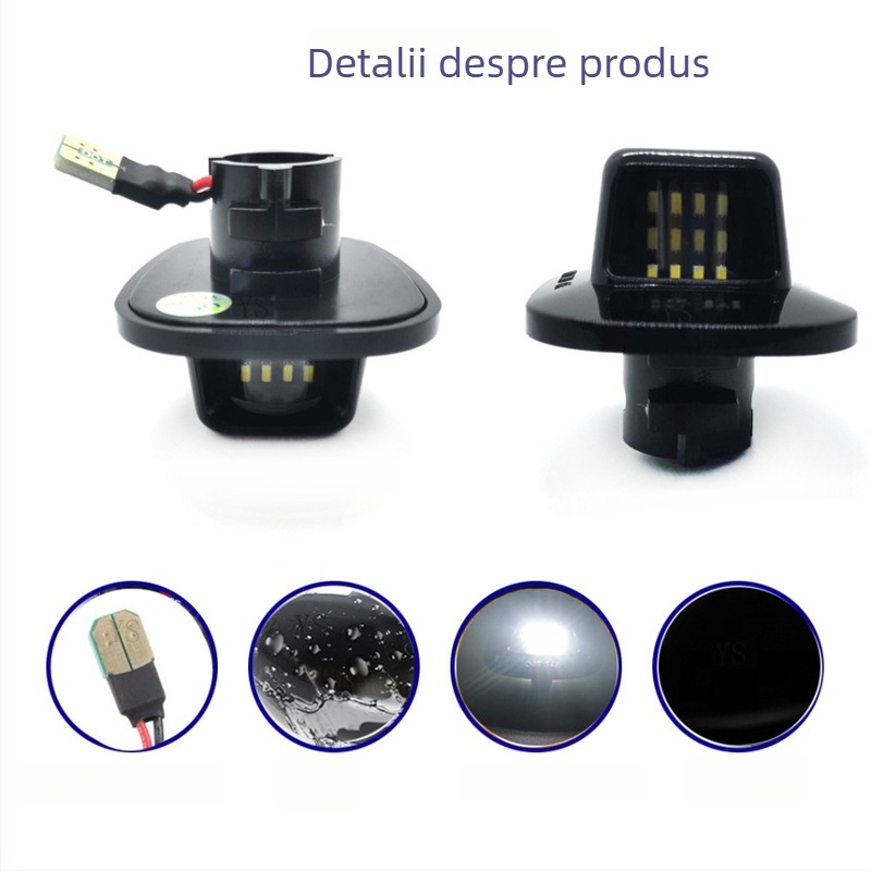 Polarlander Lumină LED pentru plăcuța de înmatriculare, 12V ABS, pentru Chevrolet C1500/K1500 Silverado Tahoe Pickup