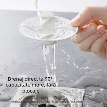 Capac filtrant pentru canalizarea din baie, pentru canalul de podea în formă de vortex — pentru păr, anti-blocare, anti-insecte