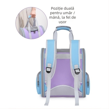 Rucsac pentru animale de companie, ușor, respirabil, din poliester, capacitate până la 6,5 kg, pentru călătorii