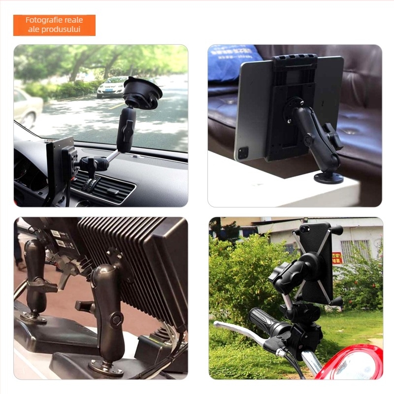 RAM bază cu cap sferic pentru suport sonar, braț de legătură pentru echipament greu și extindere a cabinei vehiculului de construcție (Nr articol F775T6S7SS6MMT, Model VIN)