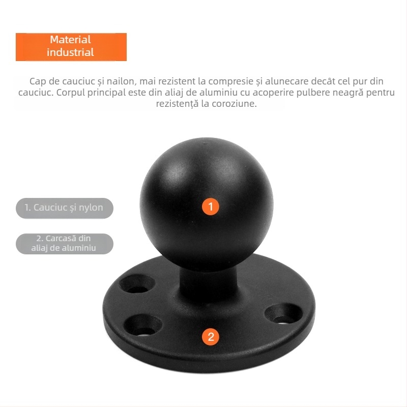 RAM bază cu cap sferic pentru suport sonar, braț de legătură pentru echipament greu și extindere a cabinei vehiculului de construcție (Nr articol F775T6S7SS6MMT, Model VIN)