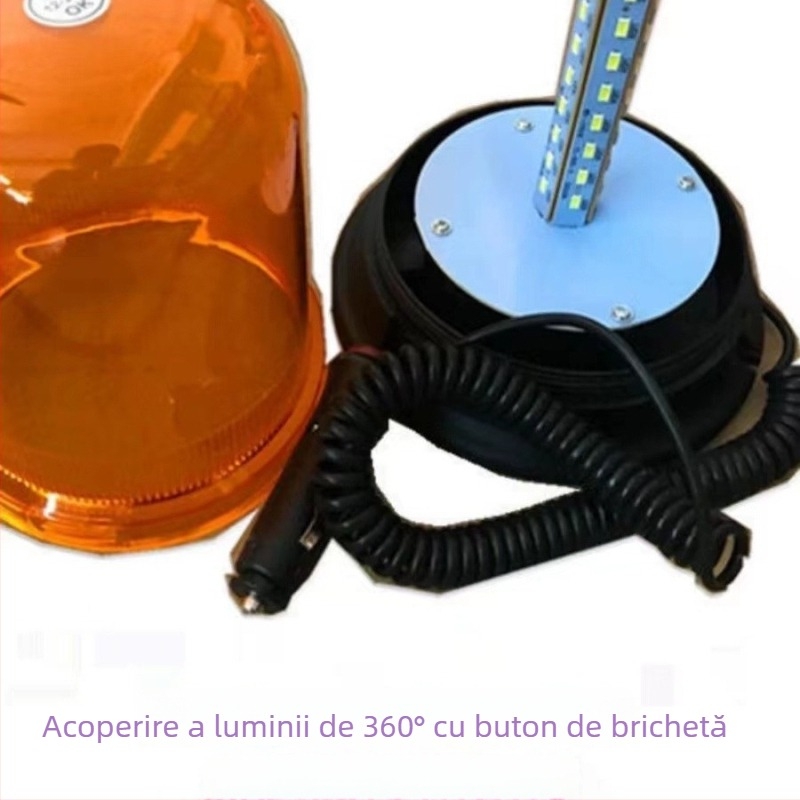 Lampa LED de avertizare cu strob rotativ, 12-24V, 40W, 5000 lm, montaj pe tavan, model Yk-k303-40, potrivit pentru autobuz școlar, mașină de poliție și camion