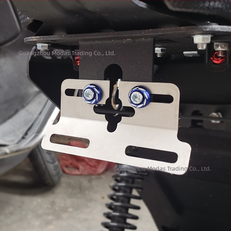Suport pentru plăcuța de înmatriculare din oțel inoxidabil pentru vehicul electric, cu suport pentru stop spate — Xiao Niu 009
