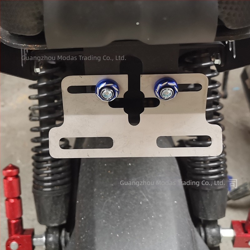 Suport pentru plăcuța de înmatriculare din oțel inoxidabil pentru vehicul electric, cu suport pentru stop spate — Xiao Niu 009