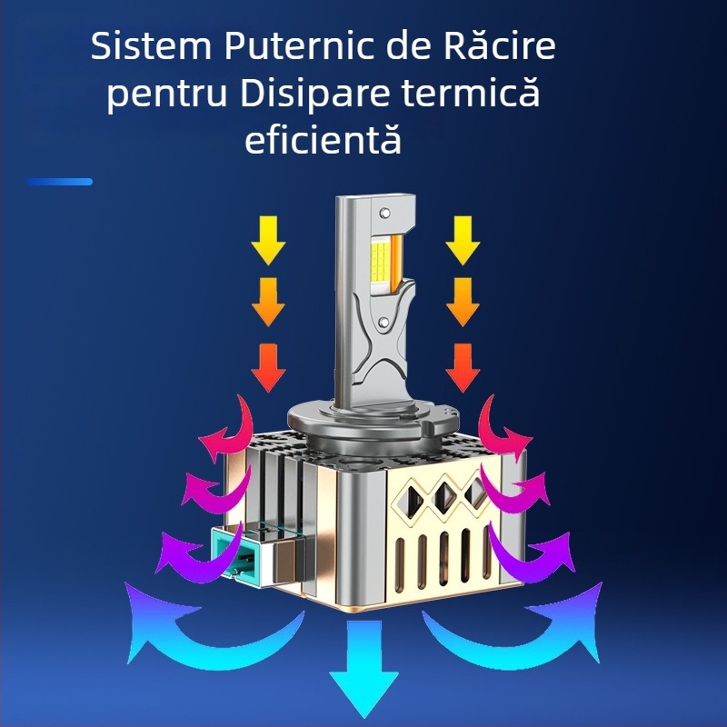 Far LED pentru mașină U12 – montaj direct, 100W, 12V, 9500lm, IP68, aplicație universală