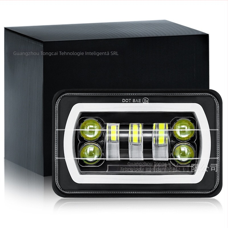 Lumină de lucru LED pentru Jeep Wrangler cu Angel Eye — carcasă din aluminiu turnat, IP67, 24V, 55W, 7 LED