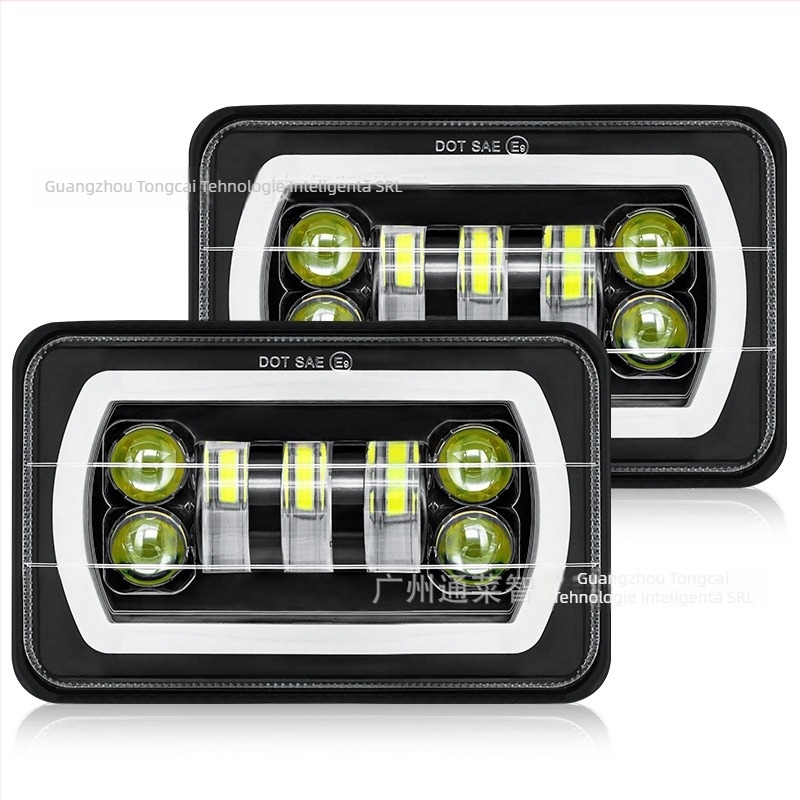 Lumină de lucru LED pentru Jeep Wrangler cu Angel Eye — carcasă din aluminiu turnat, IP67, 24V, 55W, 7 LED