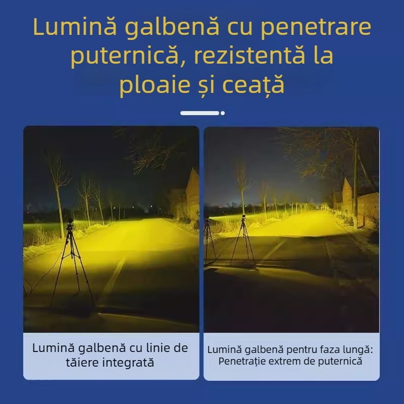 Far LED universal 24V pentru off-road, cu lentilă laser bifocală — 30W/35W, 5000 lm, 50.000 h