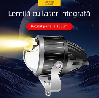 Proiector LED pentru off-road cu lentilă laser integrată: fascicul apropiat și departe, IP68 impermeabil, 12V, 100W, 5000–6500 lm