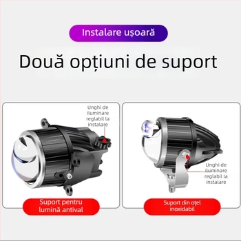 Proiector LED pentru off-road cu lentilă laser integrată: fascicul apropiat și departe, IP68 impermeabil, 12V, 100W, 5000–6500 lm