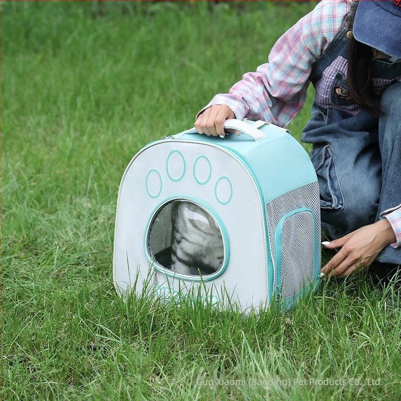 Rucsac portabil pentru pisici, stil capsulă spațială, material Oxford, capacitate 15, imprimeu caricatură, duritate: medie spre tare, pentru pisici