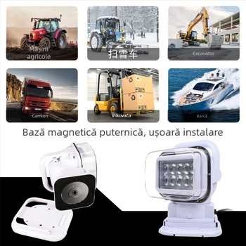 Lampa LED Jinlong cu telecomandă, 12/24V, 100W, JL-2009B, viață >30.000 h