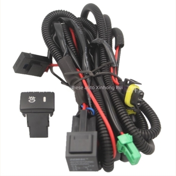 Kit becuri de ceață H11 cu releu de comutare a luminii și cablu de prelungire H8/H9 – Xenon, fir de cupru pur, durată de viață 10 ani