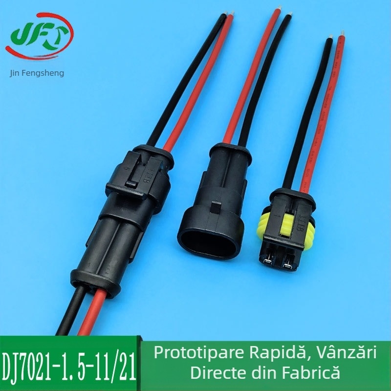 JFS Cablu terminal auto impermeabil — Lungime personalizată, Cablu LED impermeabil, Miez cupru, Conector AMP