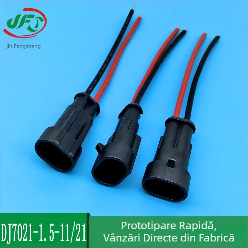 JFS Cablu terminal auto impermeabil — Lungime personalizată, Cablu LED impermeabil, Miez cupru, Conector AMP