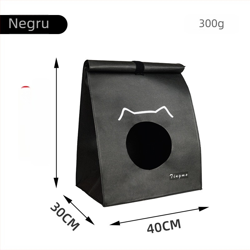 Cuib pentru animale de companie pentru câini – din hârtie Kraft spălată, model în dungi, duritate medie