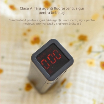 Prosop pătrat din bumbac pentru bebeluși, prosop de salivă absorbant, pentru nou-născuți (0–1 ani), imprimeu animale/flori, >95% bumbac