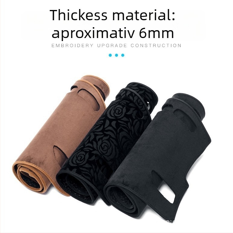 Pad pentru consola centrală cu anti-strălucire și izolație termică pentru BYD SEAL 6 EV, universal pentru toate anotimpurile, din piele și cauciuc antiaderent, cu imprimare de logo, brand Yishi Car Accessories