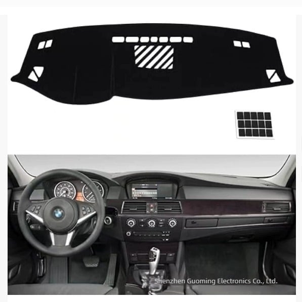 BMW Seria 5 E60 (2004-2009) Acoperire bord central, covoraș anti-lumină pentru bord, poliester, cu sigla mărcii