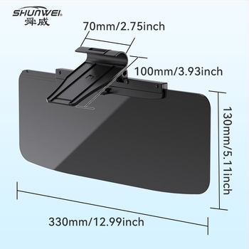 Protecție solară auto cu oglindă anti-orbire, material PC, greutate 178 g, compatibil universal, stil minimalist, model SD-2302, marcă Shunwei
