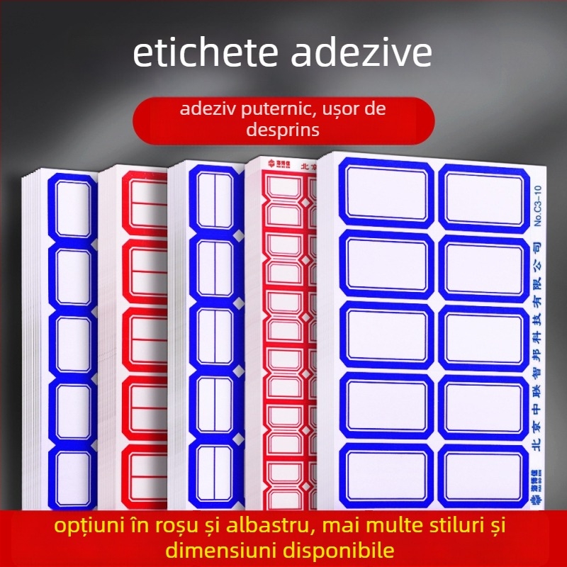 Haiboxin etichete autoadezive, adeziv care nu se usucă, model A1-30, etichete cu nume scrise de mână