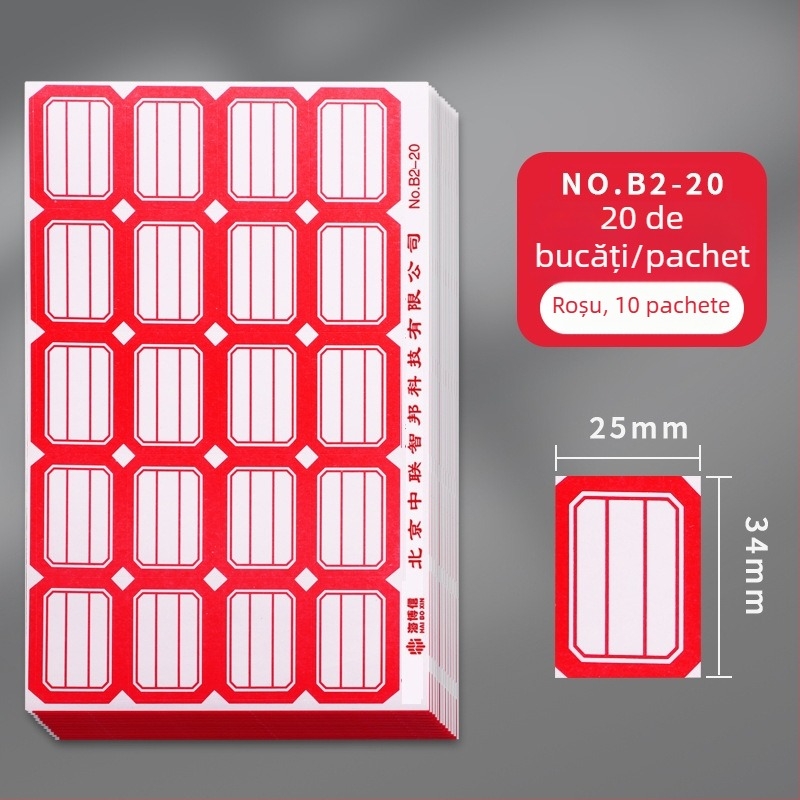 Haiboxin etichete autoadezive, adeziv care nu se usucă, model A1-30, etichete cu nume scrise de mână