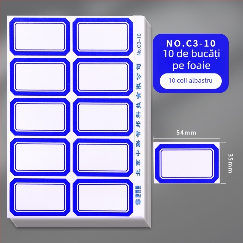 Haiboxin etichete autoadezive, adeziv care nu se usucă, model A1-30, etichete cu nume scrise de mână