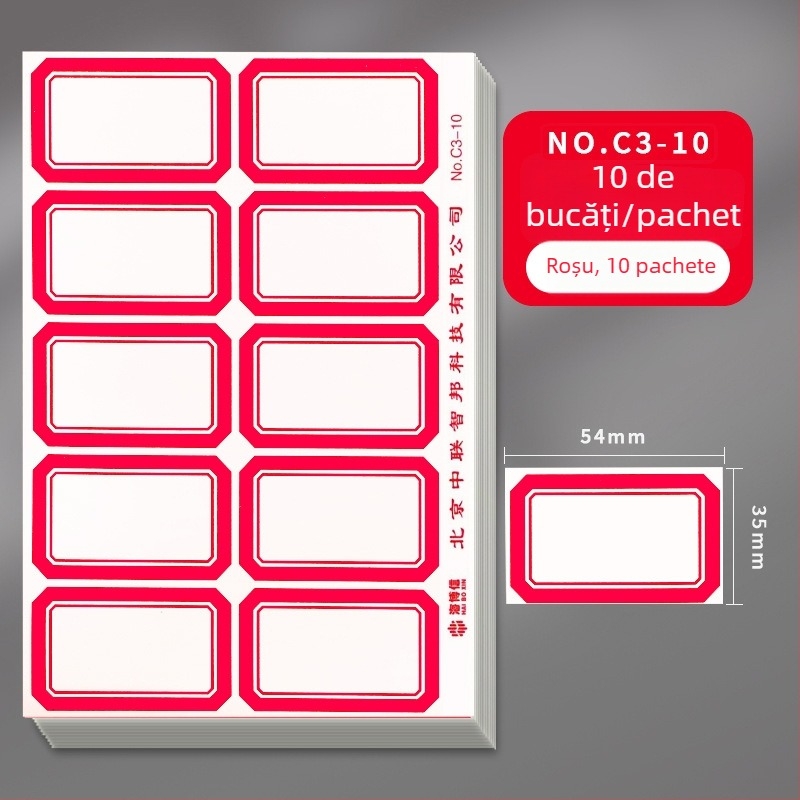 Haiboxin etichete autoadezive, adeziv care nu se usucă, model A1-30, etichete cu nume scrise de mână