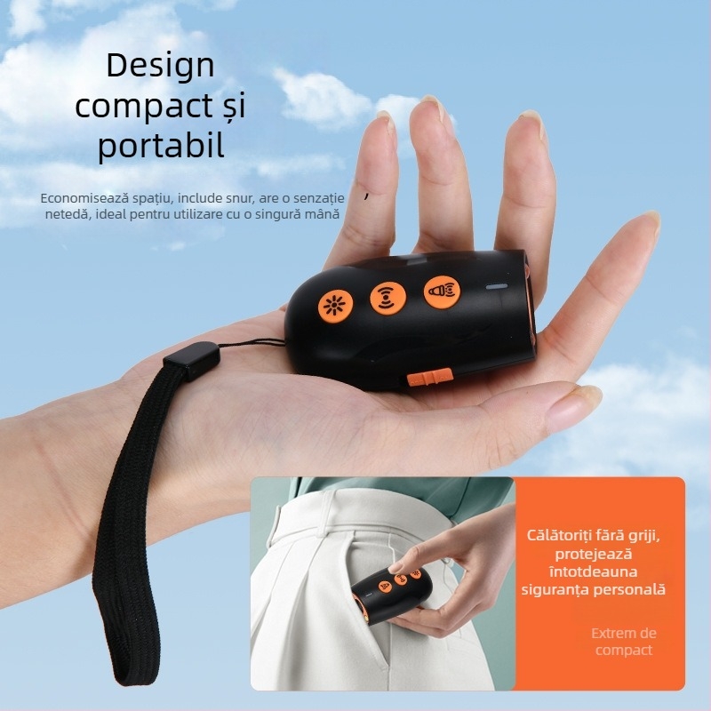 Opritor ultrasonic pentru lătratul câinilor, dispozitiv portabil de dresaj, plastic, marca Pabi, compatibil universal