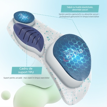 Talpă ortopedică pentru încălțăminte sport, pernă PU absorbantă șocuri, cadru de susținere TPU, respirabilă, anti-transpirație, talpă completă, unisex