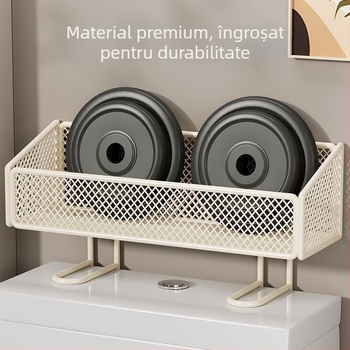 Organizator de baie deasupra toaletei, cu suport pentru hârtie, din fier, 1 nivel, ZX-02, capacitate 1 kg