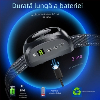 Colier anti-lătrat pentru pisici, automat, inteligent, ne-dăunător, poliester