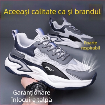 Pantofi de trail running, Unisex, partea superioară din plasă, talpă din cauciuc, ușori, respirabili
