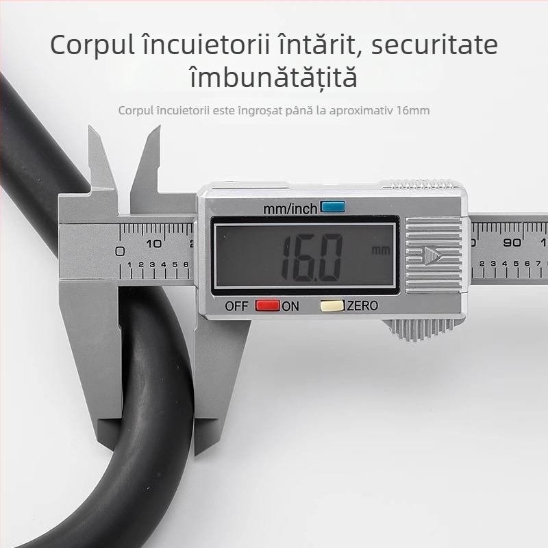 Încuietoare în formă de U pentru biciclete și vehicule electrice – Key U‑încuietoare, ABS cap + tijă din oțel aliat, 570 g, potrivită pentru biciclete, vehicule electrice, motociclete, tricicluri