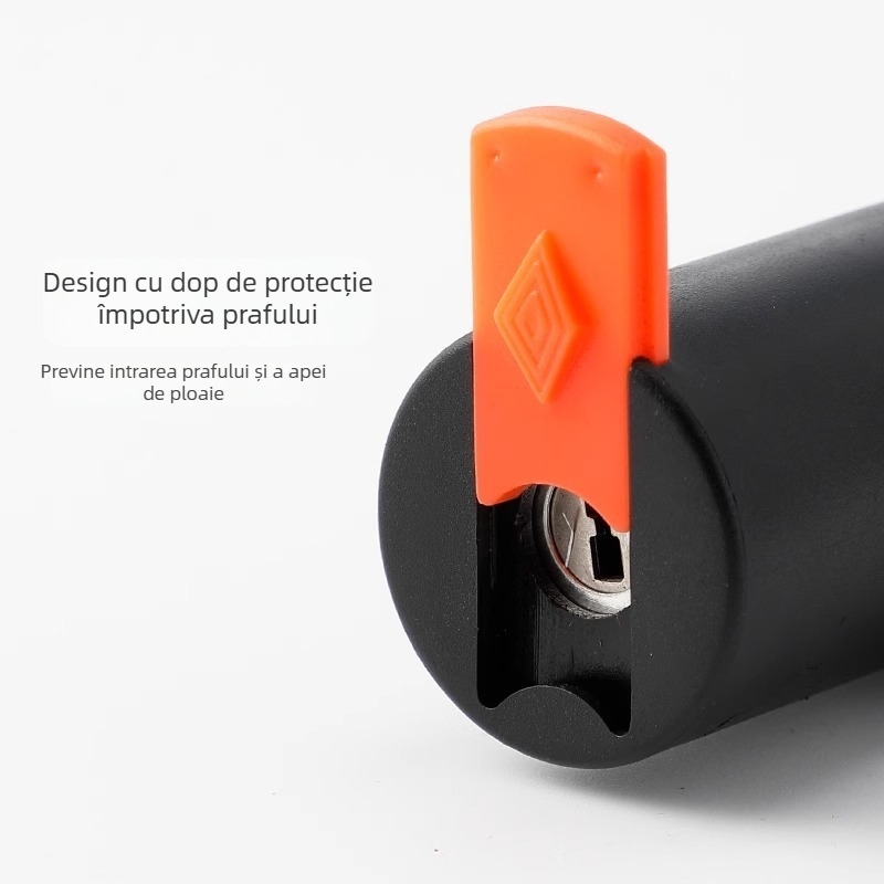 Încuietoare în formă de U pentru biciclete și vehicule electrice – Key U‑încuietoare, ABS cap + tijă din oțel aliat, 570 g, potrivită pentru biciclete, vehicule electrice, motociclete, tricicluri