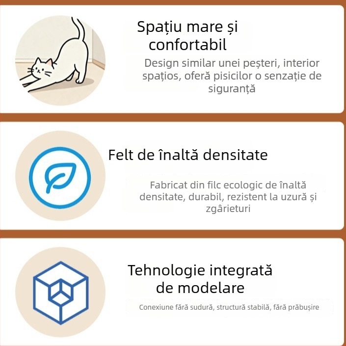 Placă de zgâriere pentru pisici în formă de L, din felt, durabilă, design vertical din pluș, cu cuib integrat și cutie pentru mingi
